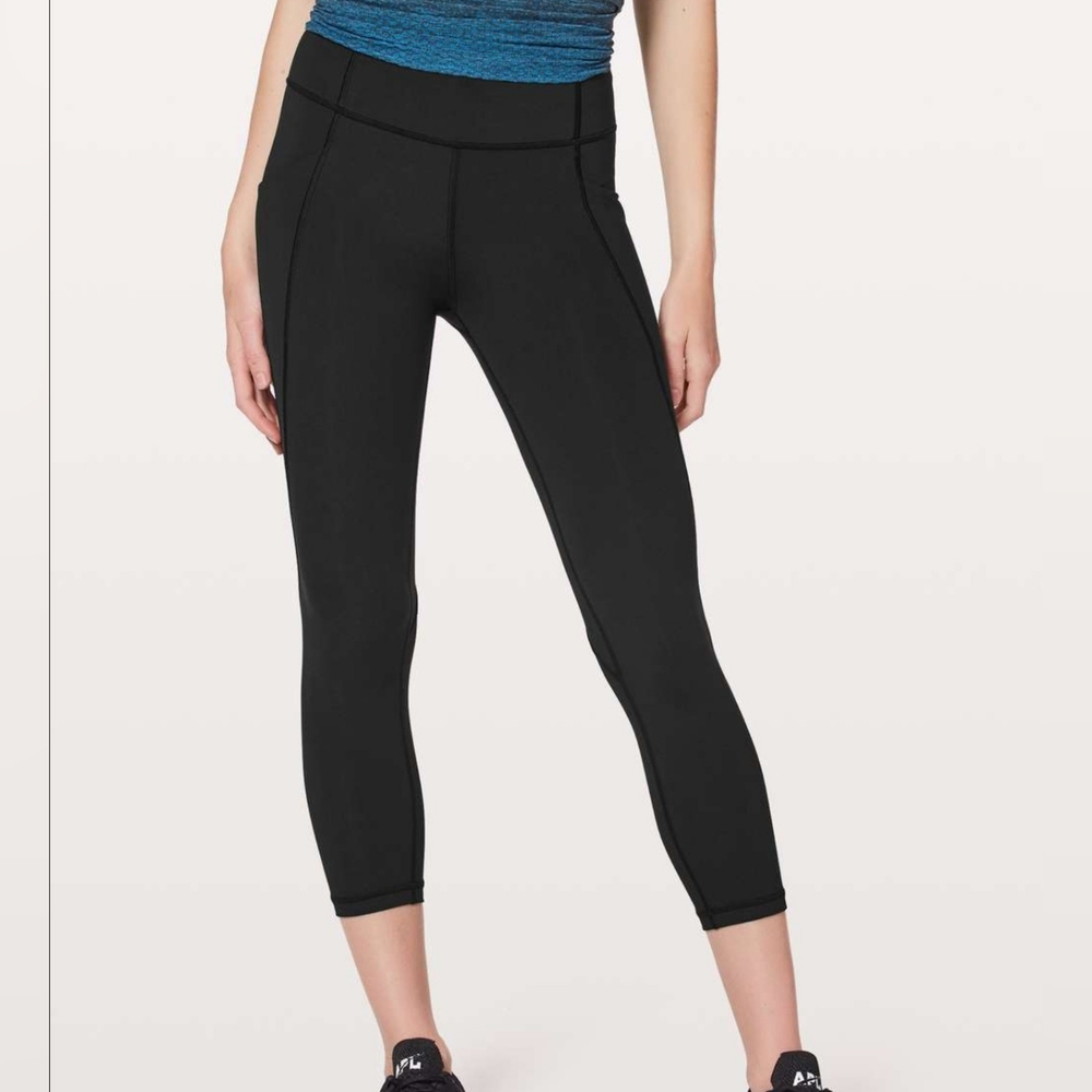 Lululemon Athletica Black High-Rise Cropped Leggings